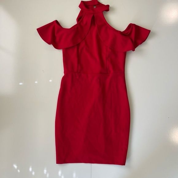 Lulus dress Your Time Red Off-the-Shoulder Bodycon - Picture 5 of 11